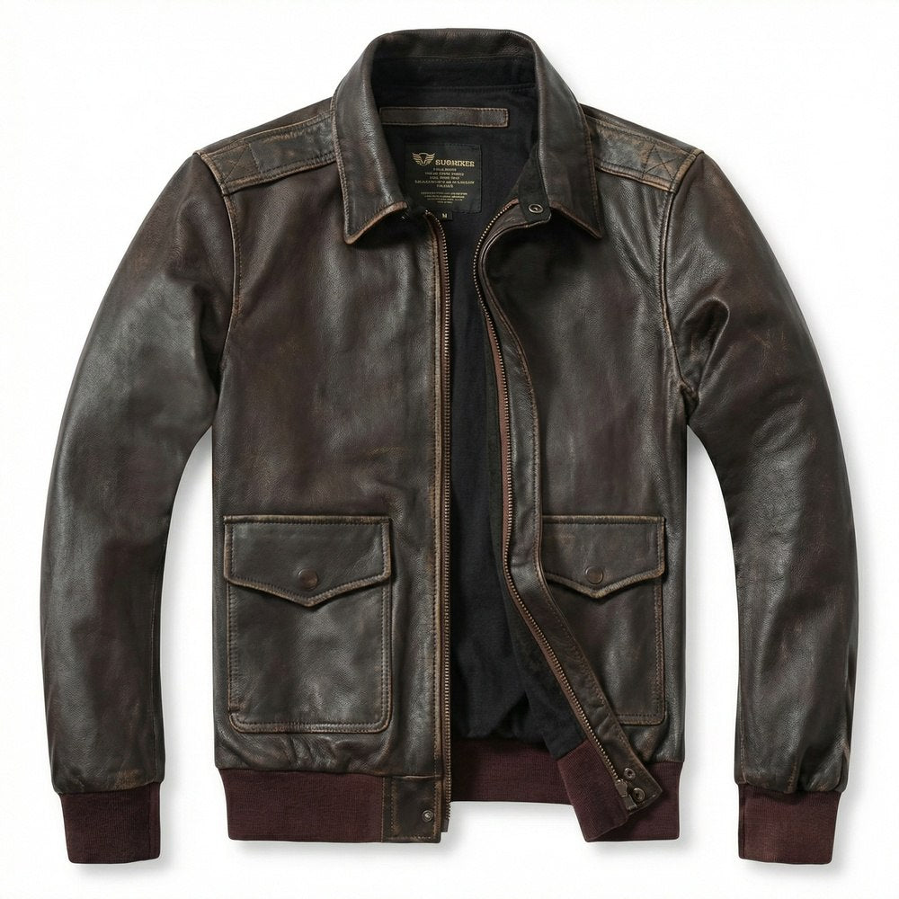 Vintage Jacka – Klassisk Bomberstil - ONE SIZE